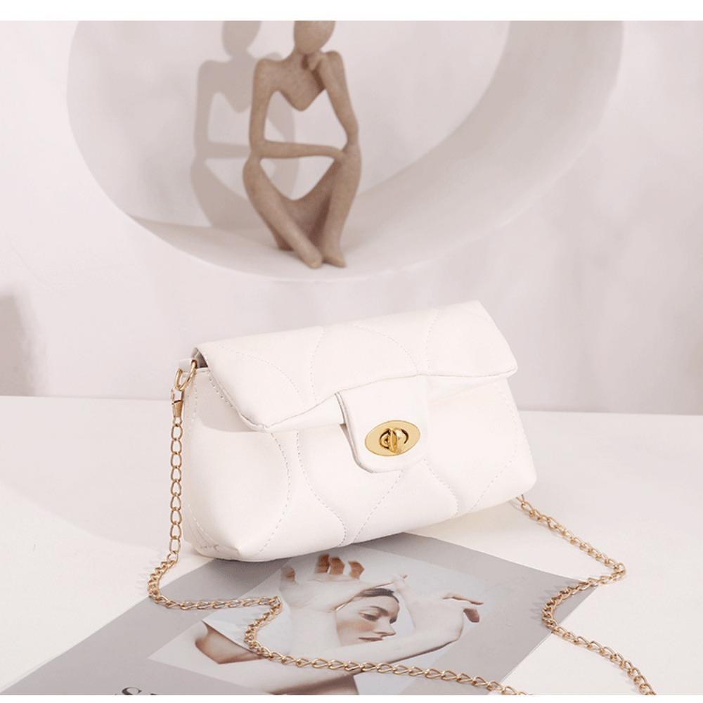 

Вышитая квадратная сумка Новинка Нишевый дизайн Фактурная сумка Женская Цепочка Кроссбоди белый