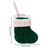 1pcs Red Christmas Knit Socks Green Christmas Cutlery Cover Xmas Candy Bag  Christmas Decorations