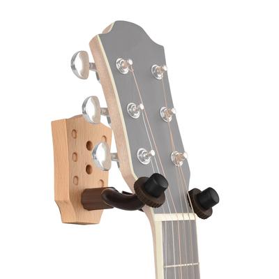 Supporto per gancio da parete per chitarra in legno di faggio con barre di fissaggio in ferro per chitarra elettrica