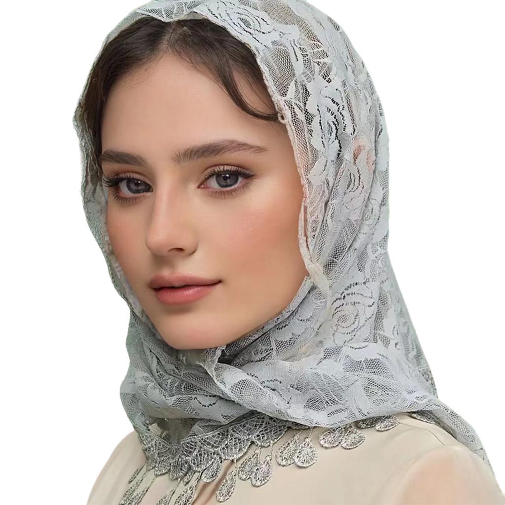 Tassels Lace Mantilla Veil Church Head Scarf Catholic Bridal Veil Chapel Church Shawl Wrap for Various Formal Occasion