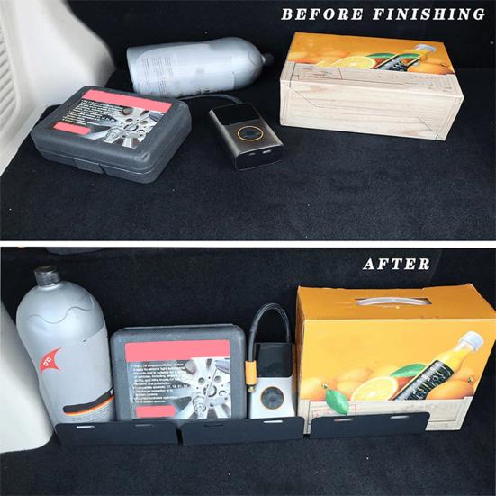 3Pcs Universal Car Trunk Organizer Anti-Slip Dividers with Heavy-Duty Straps