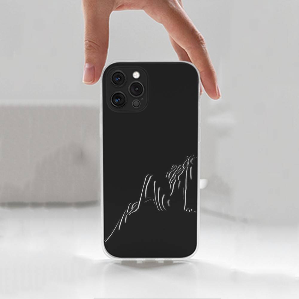 Sexy Girl Silhouettes Case For iPhone X,XS,SE,12,15,Pro,17,Plus,11,Max,13,XR,14,16,Mini,Transparent Soft Cover