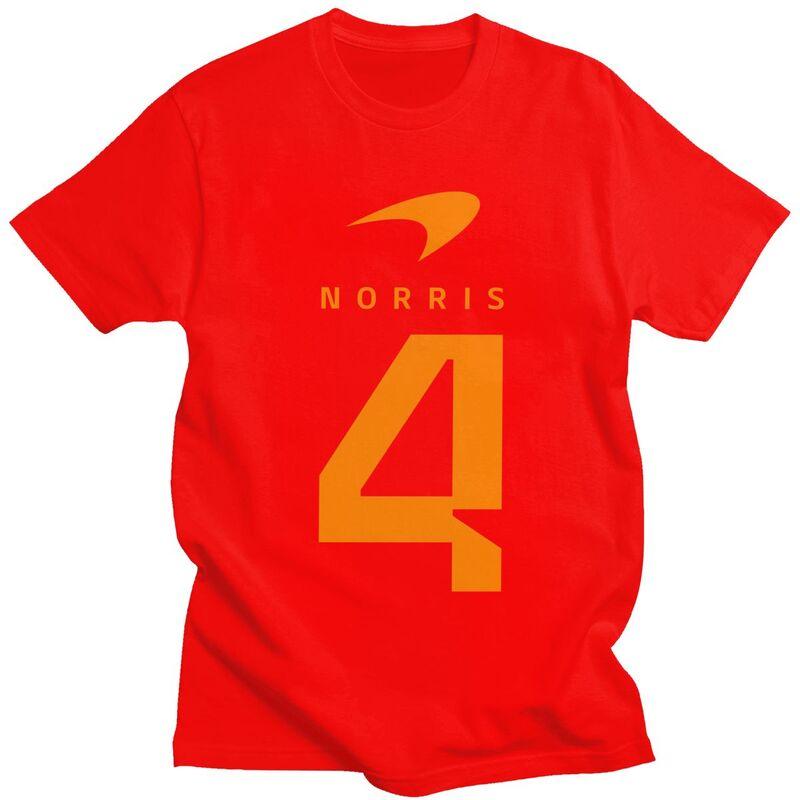 

Мужская футболка для гонок на мотоциклах с принтом Ландо Норриса 100% хлопок Модная футболка с коротким рукавом Приталенная S
