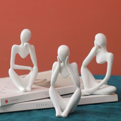 Stalla portatile in tinta unita portatile con statua unica del pensatore