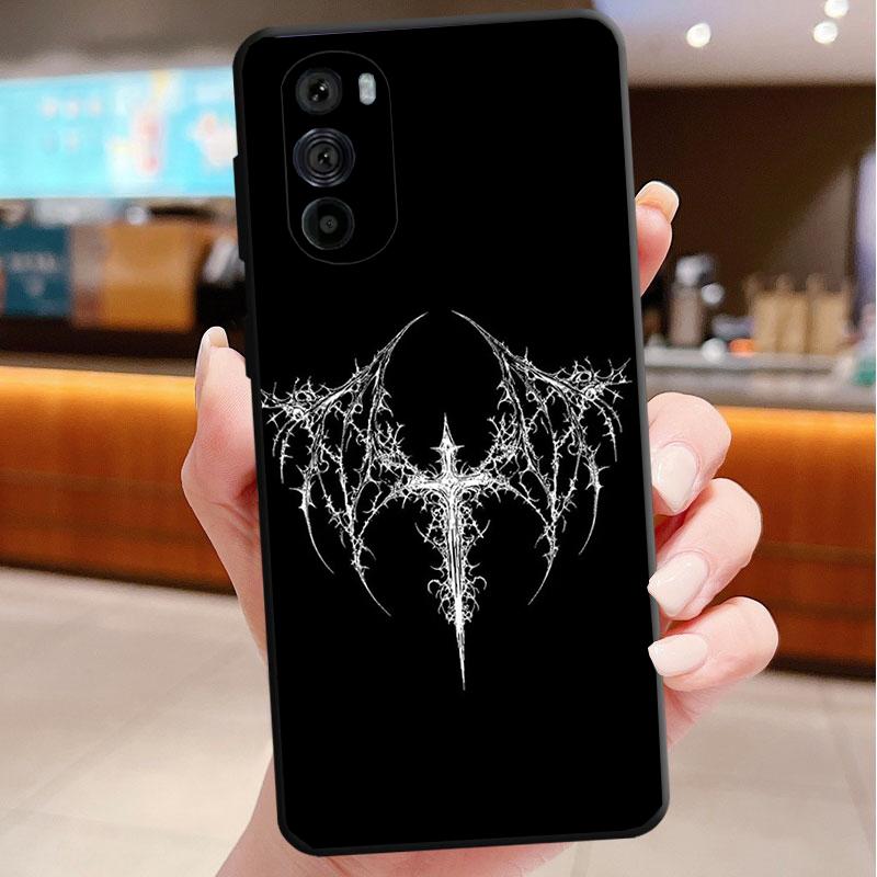 Phone Case For Motorola Edge 60 50 40 Pro 60 50 40 30 Ultra Neo Fusion Moto G Stylus G Gothic Cyber Sigil Cross