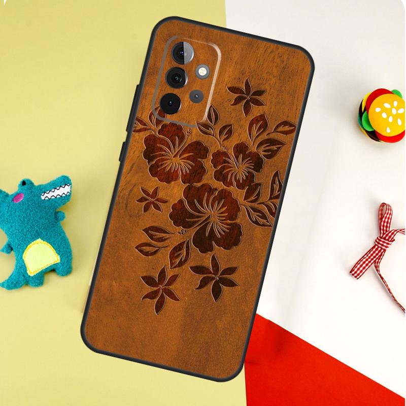Hibiscus Retro Hawaiian Flower For Samsung Galaxy A53 A33 A13 A54 A34 A14 A55 A35 A15 A05 A06 A16 A22 A32 A52 Phone Case