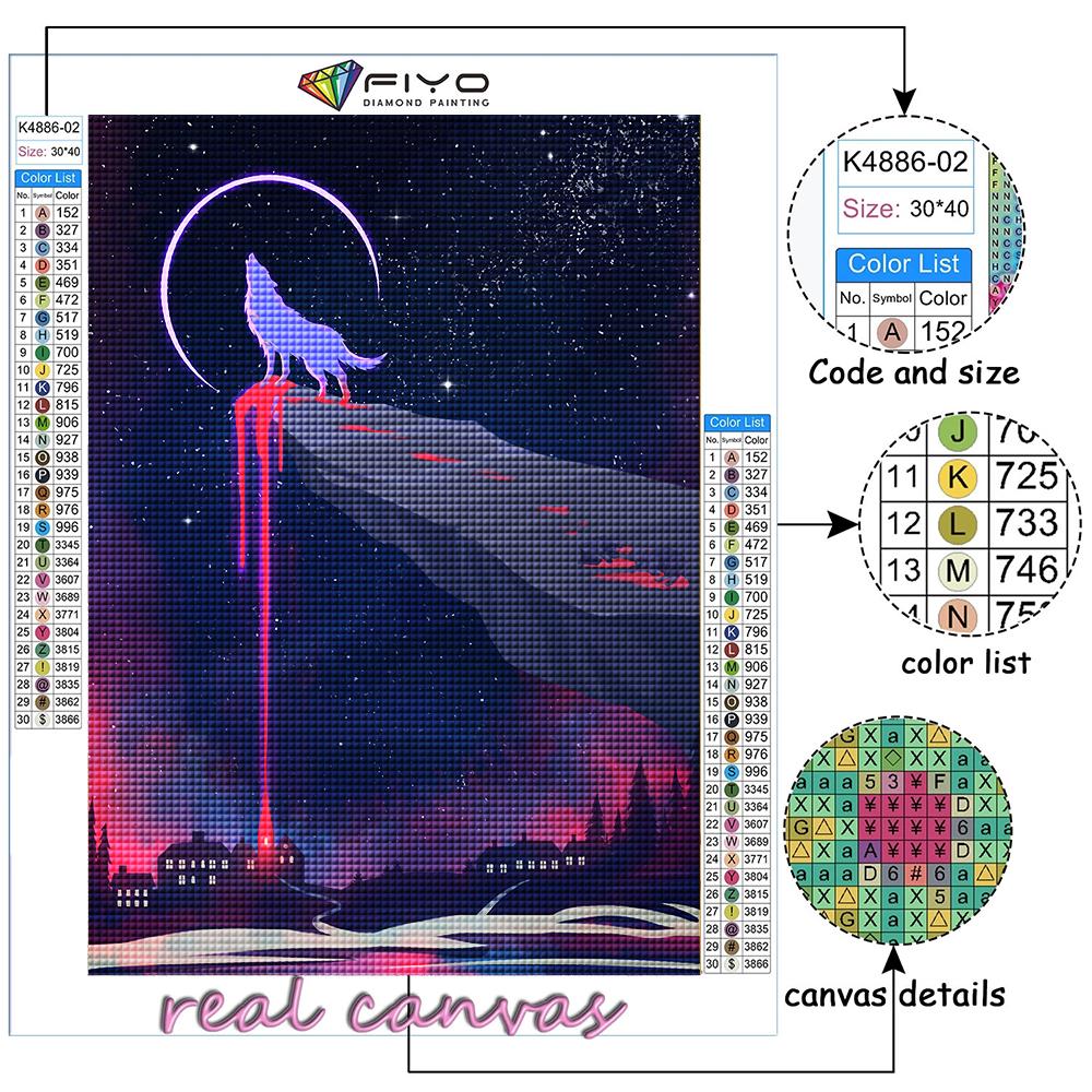 5D DIY Diamond Painting Cross Stitch Artistic Moon and Starry Sky Diamond Embroidery Mosaic Wall Art Home Decoration