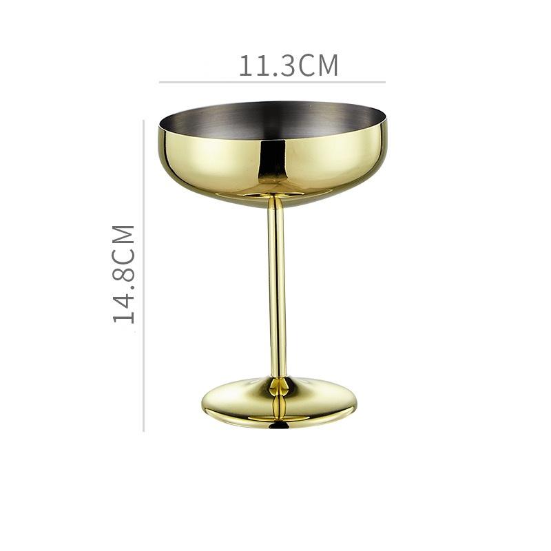 Cocktailglas i rostfritt stål Mattpolerad Vodkakopp Juice Sprit Champagnekalk Bägare Fest Margarita Dryckesartiklar Kopp
