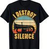 Retro Tuba I Destroy Silence Graphic T-shirt
