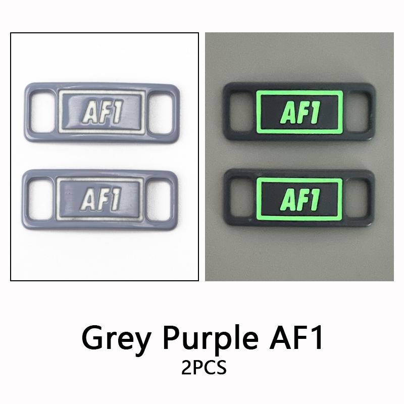New AF1 Luminous Shoelaces Buckle Sneaker Decorations Glowing Metal Lock for Shoelace DIY Laces Chapa Shoe Accessories 2pcs/pair
