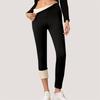 Ladies' Lamb Wool Thickened High Waisted Slimming Pencil Pants With Bottom And Warm Pants