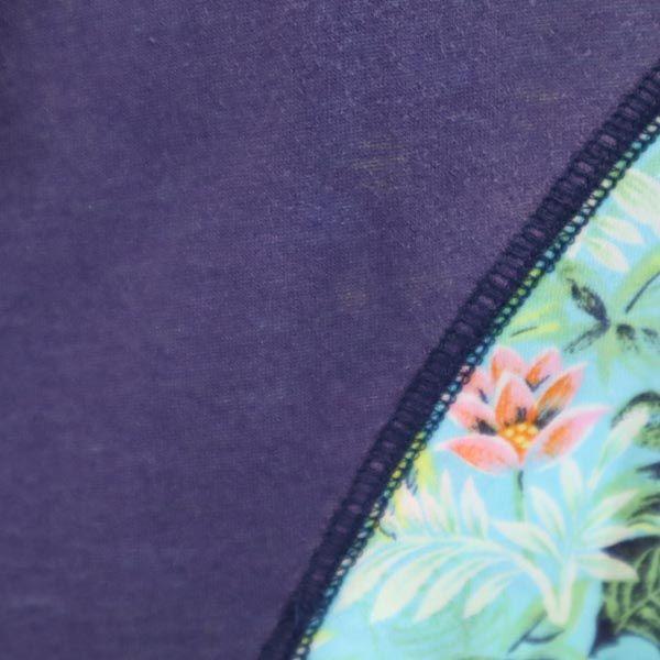 KENZO JUNGLE Made In Japan Botanical Short Sleeve T-shirt M Purple Women Used