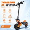 X5 Electric Scooter 6000W60V40AH with Dual Suspension Shock Absorption Max Speed 95KM/H 11 Inches Off-road