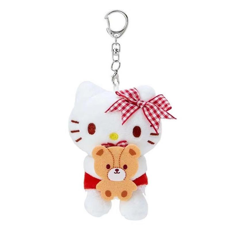 Adorable Sanrio Teddy Bear Plush Toy Colorful Kitty Keychain For Girls With A Cute Design Red Bear