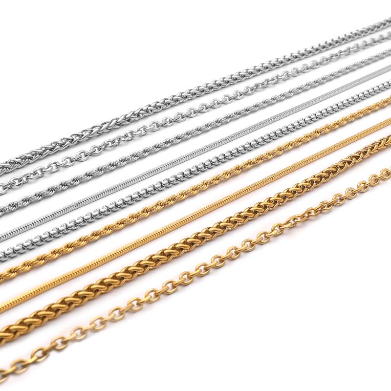 Non-Fading Gold Titanium Steel Necklace with 30-Day Return Policy - Perfect for Night Stalls and Gift Exhibitions