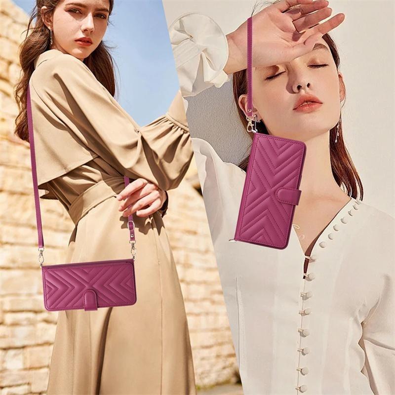 Für Iphone 16 Pro Max Taschen Umhängetasche Magnetische Geldbörse mit Kartenhalter Leder Handyhülle für iphone 16 Pro Max Schutzhülle