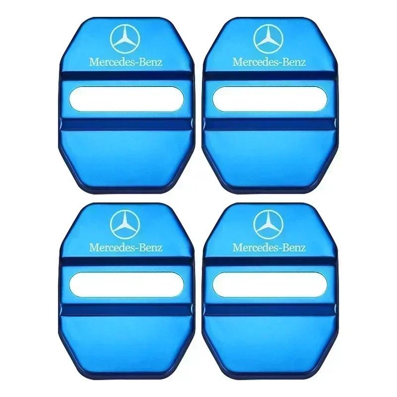 4pcs Car Door Lock Cover Auto Protection Case For Mercedes Benz B/C/E/S Class A Class C200L GLC GLE CLA Accessories Car Styling DV1