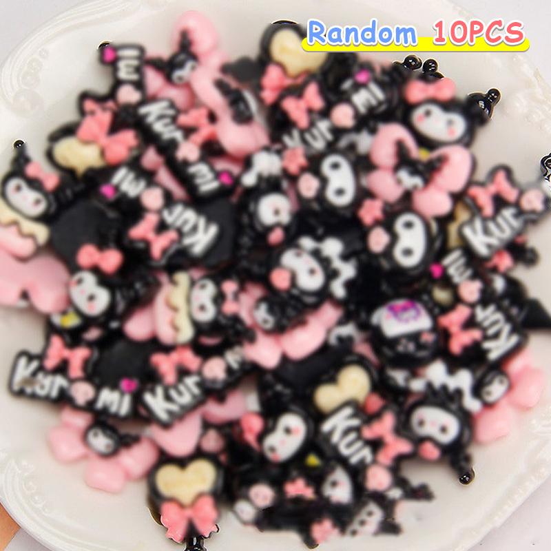 10Pcs Colorful Flower Flatback Resin Cabochons Flower Cabochon Beads For Diy Crafts Jewelry Making Decoration Accessories