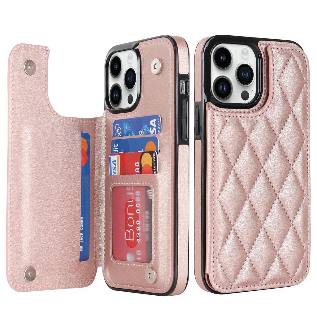 Fashion Magnetic Card Holder Flip Wallet Leather Case for iPhone 15 14 13 12 11 Pro Max 8 7Plus for Samsung S23 S22 S21 Ultra Plus A53 A14 A13 A12 A54
