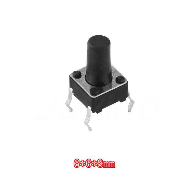 20PCS 6x6mm Panel PCB Momentary Tactile Tact Mini Push Button Switch DIP 4pin 6x6x4.3/5/6/7-20MM 6*6*4.3MM 5MM 6MM 8MM - 20MM