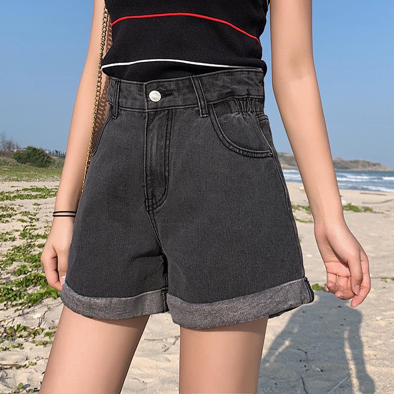 Summer Denim Shorts High Waist Denim Wide Leg Pants Women