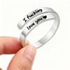 Twisted Jewellery for Men | “I Fucking Love You” Open-front Ring for Women | Letter Jewellery | Engraved Stainless Steel Ring