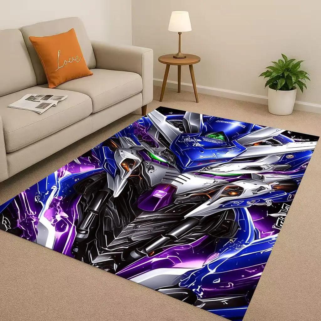 Gundam Cartoon Robot Christmas Gift Christmas Living Room Non-Slip Area Rug Carpet for Bedroom Sofa,Home Doormat Kids