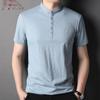 Herren Jinju Chinesischer Stil Stehkragen Kurzarm T-Shirt