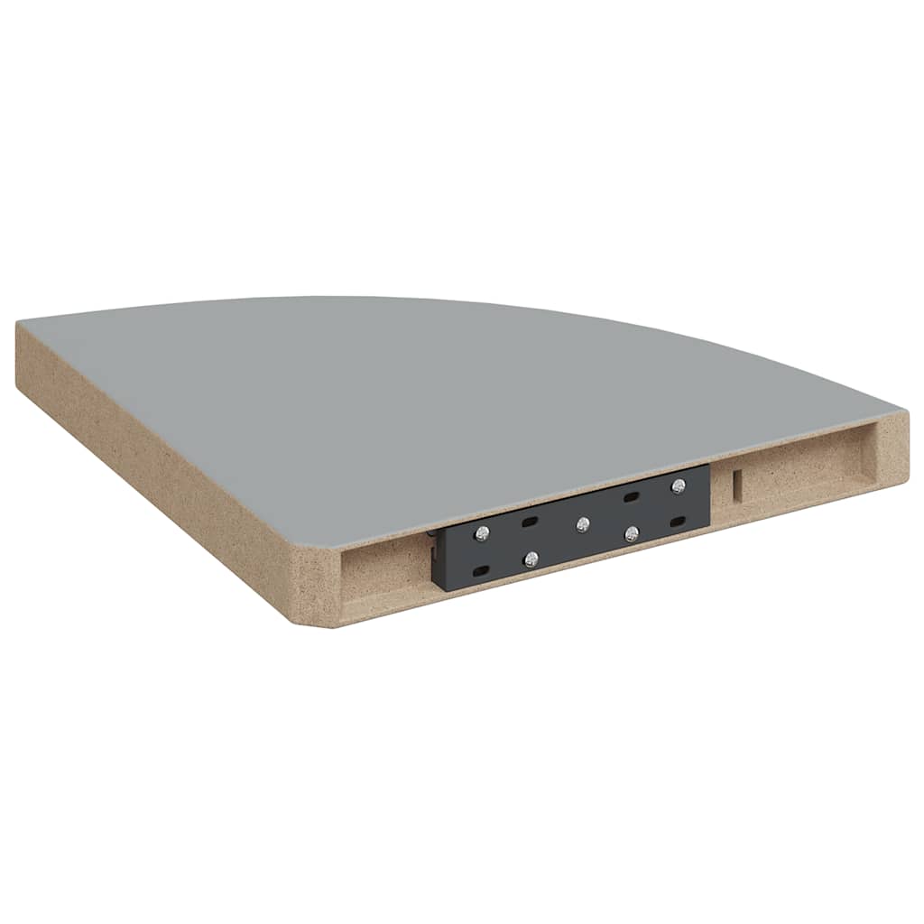 Corner Floating Shelves 2 pcs Grey 35 x 35 x 3.8 cm MDF