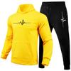 Casual Simple Print Men's Hooded Suit Fashionable Loose Sport Wear Men’s