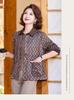 Autumn 2026 Floral Print Loose Coat for Middle-Aged and Elderly Women