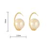 Elegant Versatile White Pearl Hoop Earrings for Women - Simple Design, Perfect for Travel and Photos.