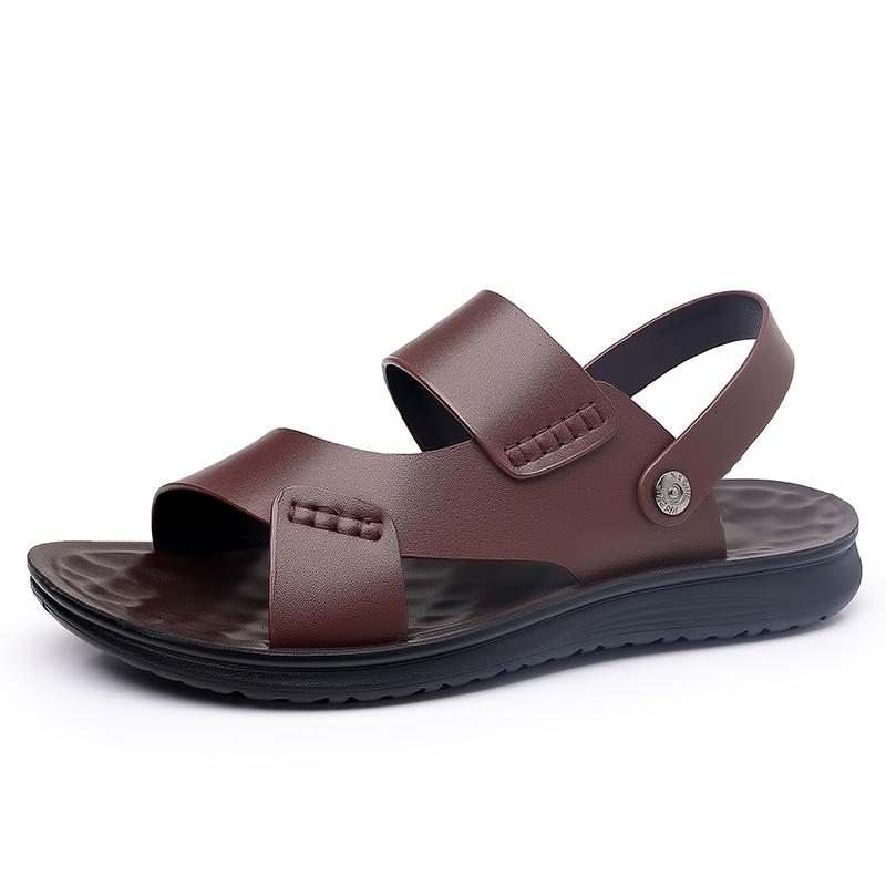 Fashion Summer Men's Business Sandals Massage Sole Men's Leather Sandals Outdoor Beach Sandals Factory Direct Sales Designer Sandals