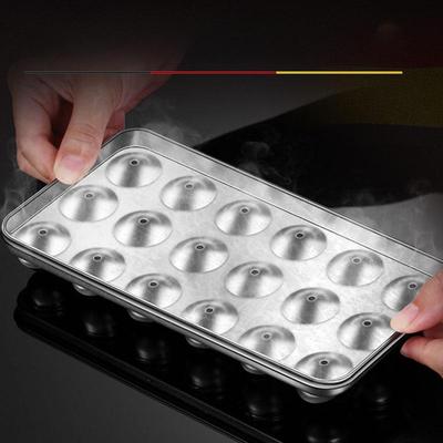Eiswürfelform aus Edelstahl 304 mit Deckel zum Schnellfrieren