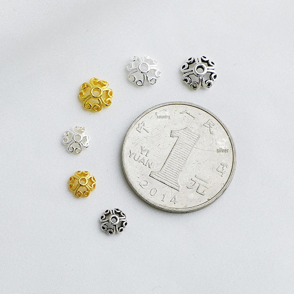 S925 Silver Plated Love Flower Four-Leaf Clover DIY Jewelry Accessories