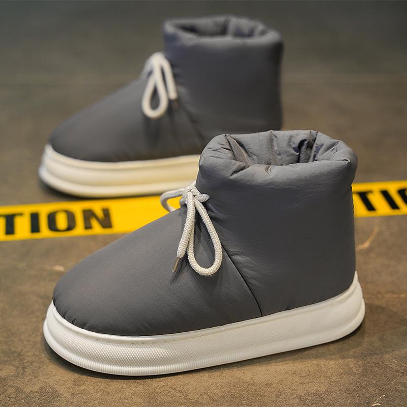 

Down cloth high-heeled snow boots men s fleece thickened warm 2024 new winter snow Northeast cold and waterproof 38