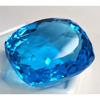 100-102 Ct Lab Created Blue Topaz Cushion Cut Fabulous Certified Loose Gemstone