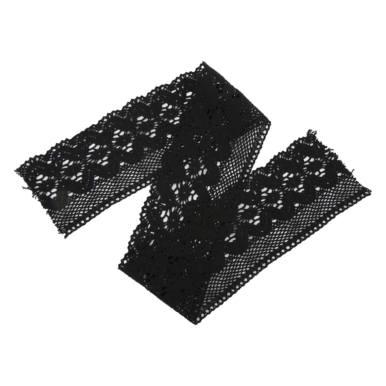 

Lace Ribbon Cotton Thread 10 Yards Exquisite Decorative Accessories for Clothing Decoration DIY CurtainBlack чёрный