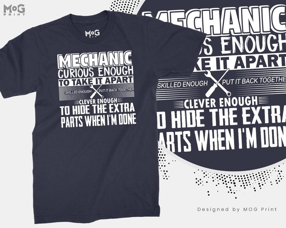 

Mechanic Funny T-shirt Car Garage Mechanics Engineer Gift Proud Dad Present Idea 4XL
