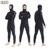 OUZO 7mm Men's One-Piece CR Elastic Wetsuit for Cold-Proof Diving, Surfing, and Winter Swimming.