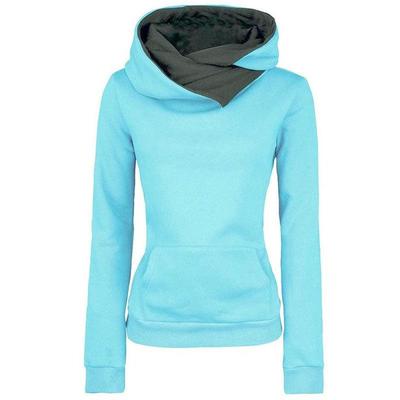 2021 Trendy Women's European & American Fashion Lapel Hooded Fleece Sweatshirt