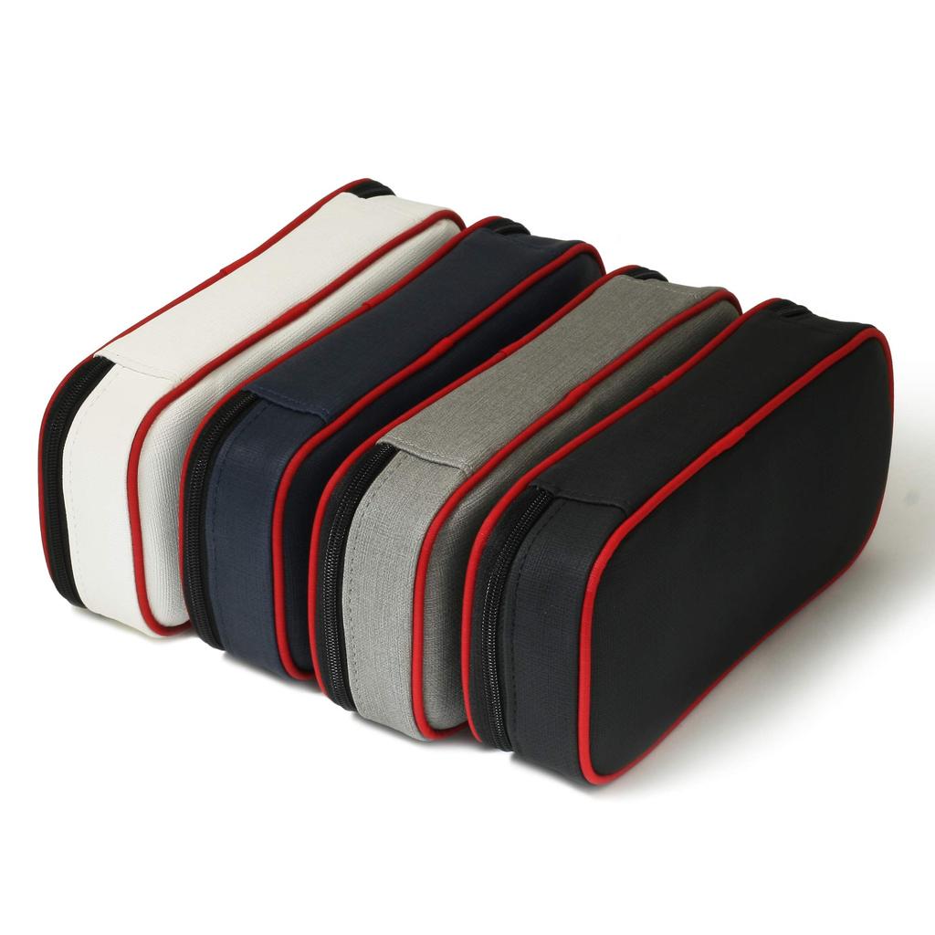 LOONLOON 660 Rainy Pencil Case, Navy, Large Capacity, Stylish, Two-Story Design, Multifunctional, Simple Design