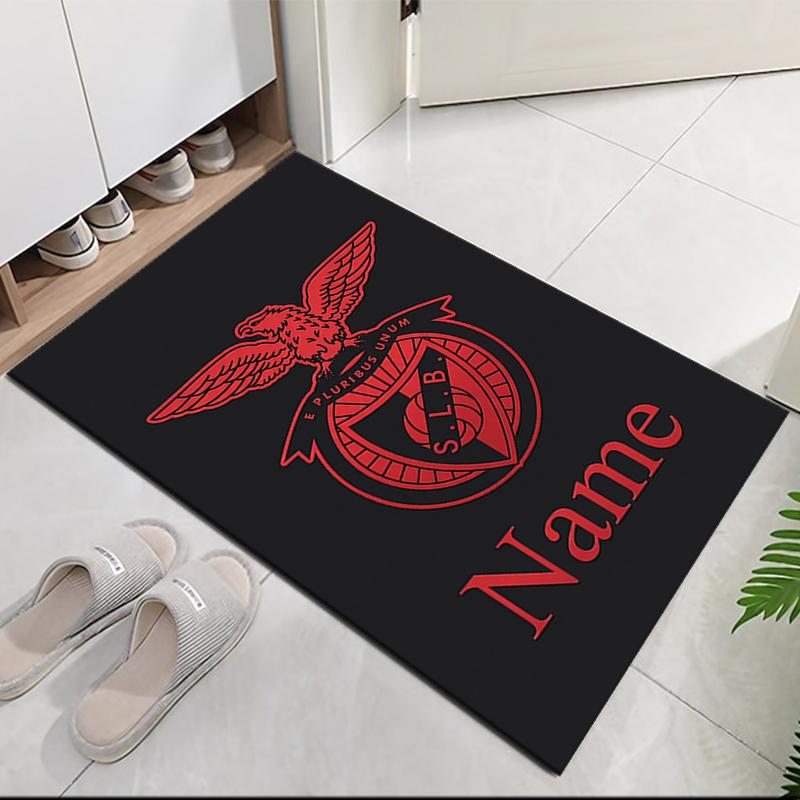 Custom Name Benfica Printed Carpet Rug For Office Chair Living Room Bedroom Kitchen Room Decor Gifts