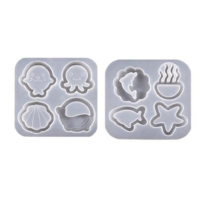 3D Marine Animals Quicksand Resin Mold Handmade Pendant Silicone Mold Non-stick