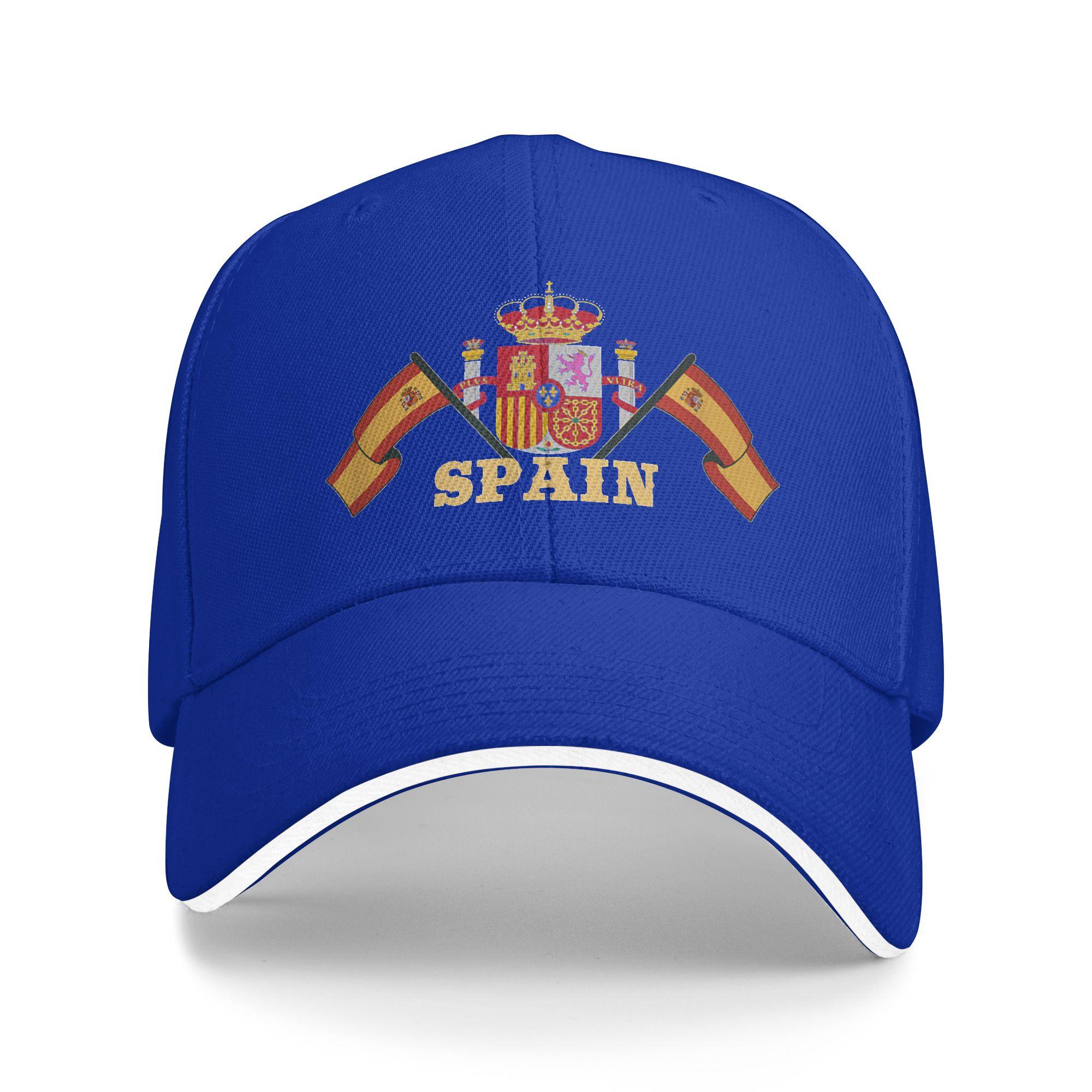 

Summer Casual Baseball Cap The Coat Of Arms Of Spain Outdoor Gym Trucker Hat For Female Male Spanish Flag Baseball Caps One Size синий