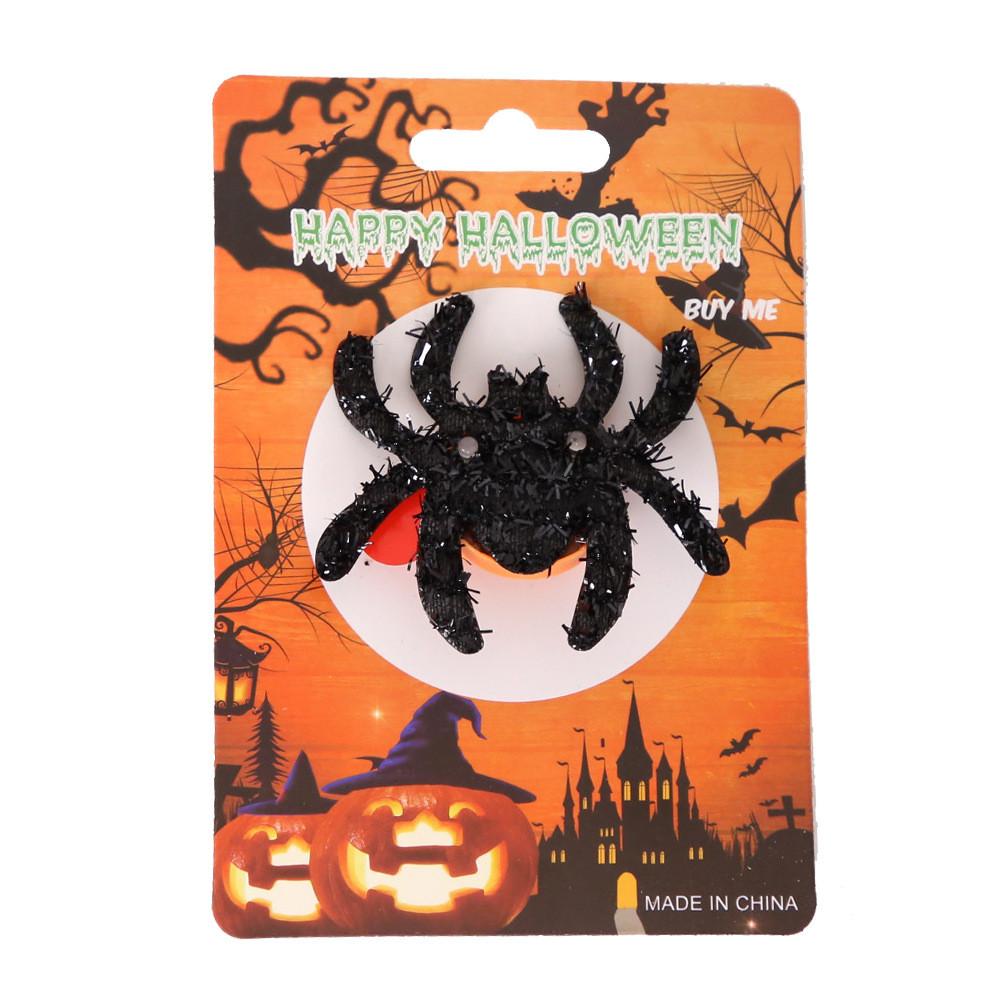 Adorable Halloween Felt Brooches Featuring Glow-in-the-dark Skeletons And Pumpkins