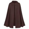Halloween Men's Hooded Cape Medieval Vampire Shawl Pirate Robe Old Ranger Costume
