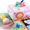 Baby Puzzle Early Education Cloth Book Toy Box Baby Ring Paper Cloth Book Simulation Number Letters Can'T Be Torn And Drawn Tissue Box