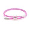 Bracciale in Acciaio a Forma di H: Acciaio Inossidabile Regolabile, Oro 3D, Impermeabile, Resistente al Sudore, Design a Corda