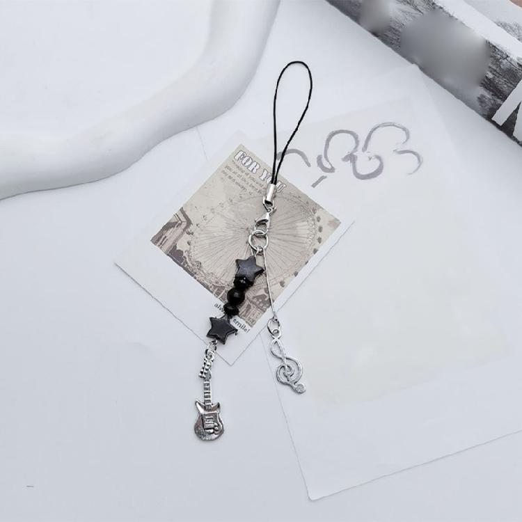 Sweet Cool Earphone Notes Star Guitar Hanging Pendant Phone Strap Bag Decoration